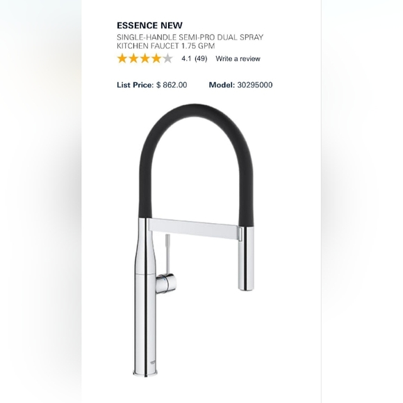 NIB GROHE Essence semi-pro faucet - Picture 1 of 9